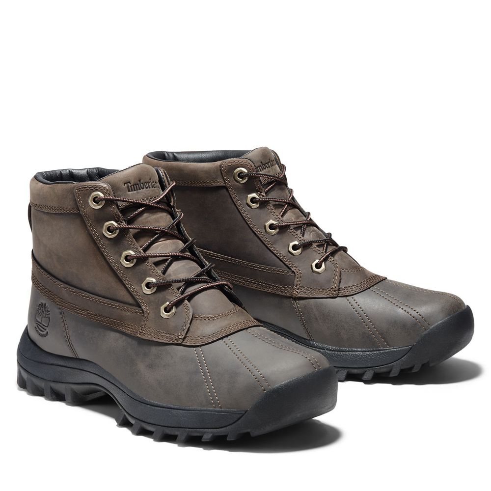 Bocanci De Zapada Timberland Barbati Maro - Canard Mid Waterproof Piele - Romania - QEJOHN643